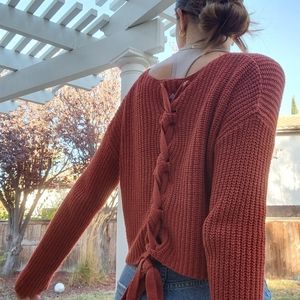 burgundy fall sweater